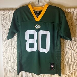 NFL Team Apparel Green and Gold Jersey